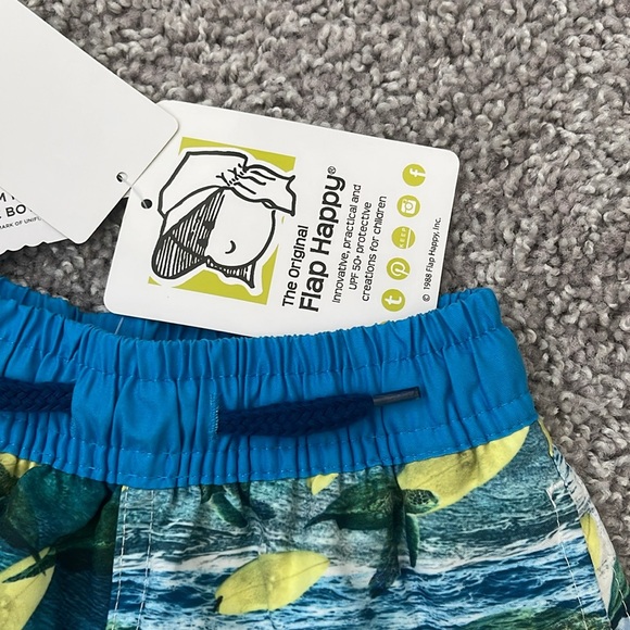 NWT The Original Flap Happy Infant Toddler Boys Swim Trunks - Size 18M - Picture 3 of 5
